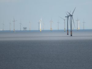 Ein offshore windpark mitten in der Nordsee