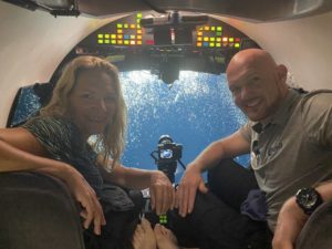 Alexander Gerst und Antje Boetius im Tiefsee U-Boot