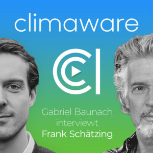 Das Podcastcover vom climaware podcast